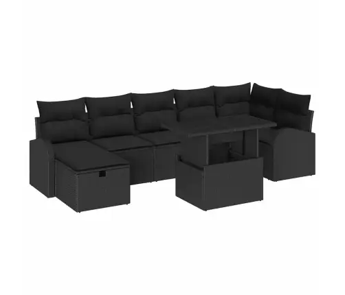 Aia Diivanikomplekt Padjaga 8 Pcs Must Polürooster