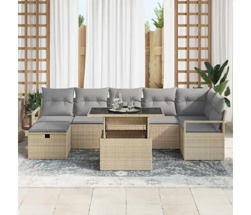 Aia Diivanikomplekt Padjaga 8 Pcs Beež Polürooster