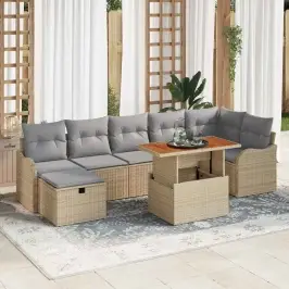Aia Diivanikomplekt Padjaga 8 Pcs Beež Polürooster