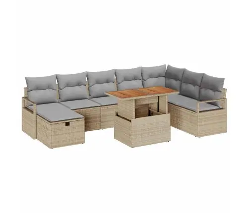 Aia Diivanikomplekt Padjaga 9 Pcs Beež Polürooster