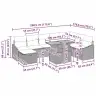 9 Gabalu Dārza Dīvānu Komplekts Ar Spilveniem Pelēks Polyrattan Vidaxl