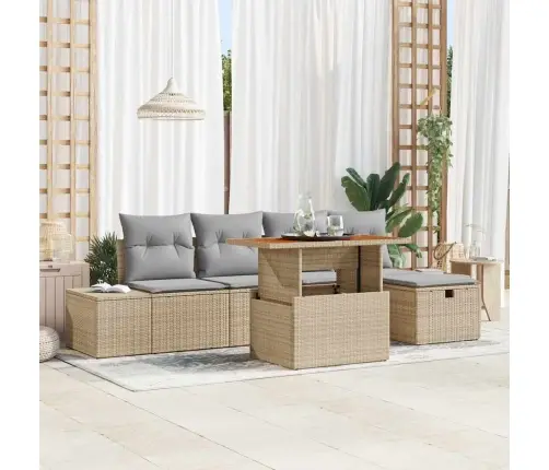 Aia Diivanikomplekt Padjaga 6 Pcs Beež Polürooster