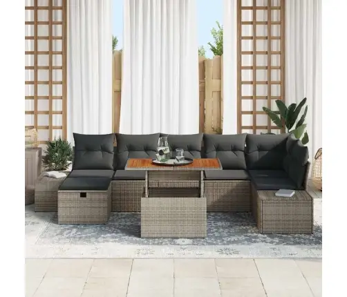 Aia Diivanikomplekt Padjaga Ladustamisega 8 Pcs Hall Polürotang