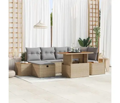 Aia Diivanikomplekt Padjaga 7 Pcs Beež Polürooster