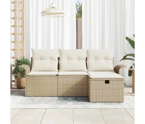 Aia Diivanikomplekt Padjaga 4 Pcs Beež Polürooster