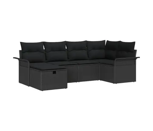 Dārza Dīvānu Komplekts Ar Spilvenu 6 Pcs Poliūtu Rotangpalma Vidaxl