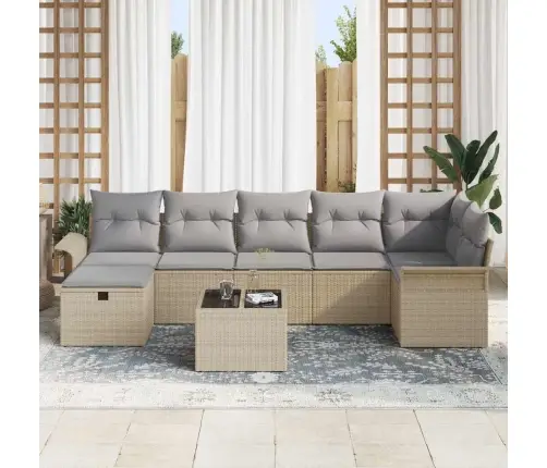 Aia Diivanikomplekt Padjaga 8 Pcs Beež Polürooster