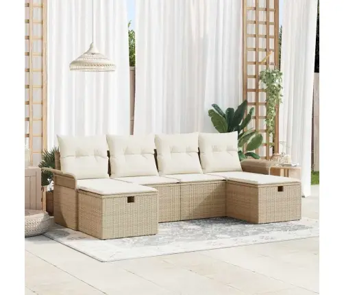 Aia Diivanikomplekt Padjaga 6 Pcs Beež Polürooster