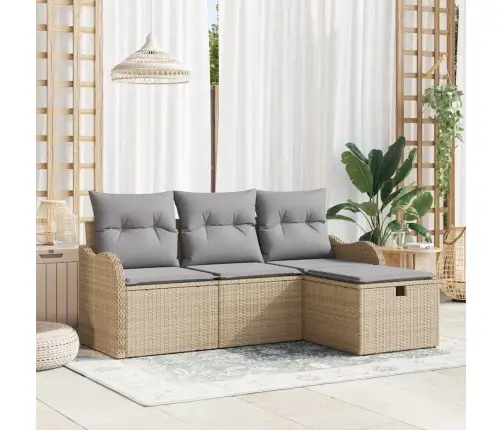 Aia Diivanikomplekt Padjaga 4 Pcs Beež Polürooster