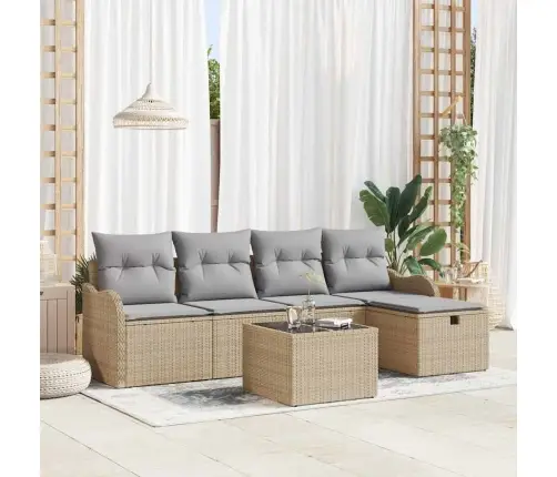 Aia Diivanikomplekt Padjaga 6 Pcs Beež Polürooster