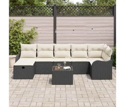 Aia Diivanikomplekt Padjaga 8 Pcs Must Polürooster