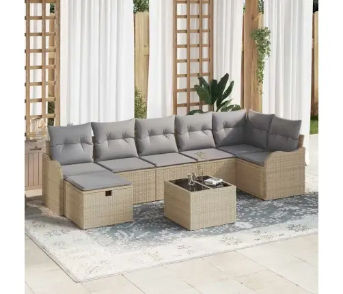 Aia Diivanikomplekt Padjaga 8 Pcs Beež Polürooster