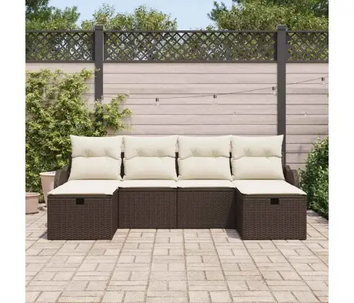 Aia Diivanikomplekt Padjaga 6 Pcs Pruun Polürooster