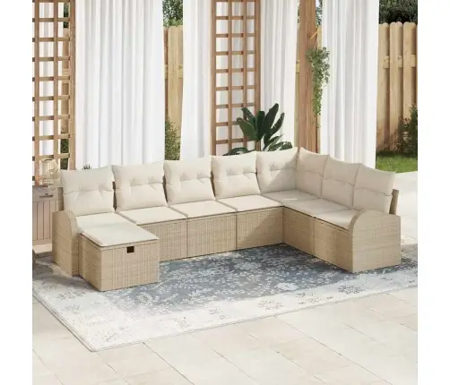 Aia Diivanikomplekt Padjaga 8 Pcs Beež Polürooster