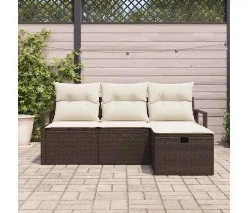 Aia Diivanikomplekt Padjaga 4 Pcs Pruun Polürooster