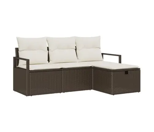 Aia Diivanikomplekt Padjaga 4 Pcs Pruun Polürooster