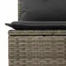 Sodo Sofų Rinkinys Su Pagalve 6 Pcs Pilka Poli Ratanas