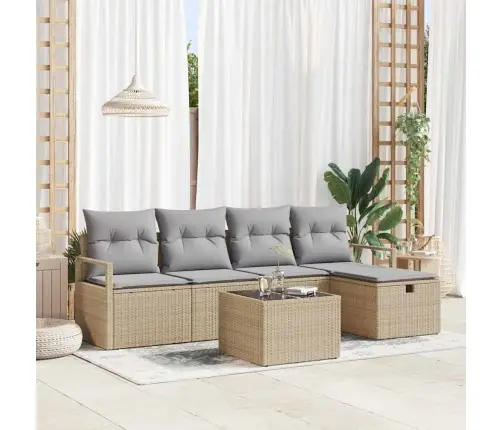 Aia Diivanikomplekt Padjaga 6 Pcs Beež Polürooster