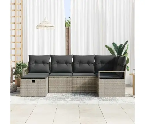 Aia Diivanikomplekt Padjaga 6 Pcs Helehall Polürotang