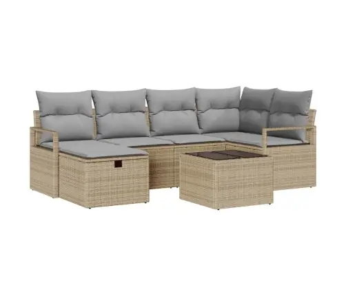 Sodo Sofų Rinkinys Su Pagalve Su Saugykla Poliratanas