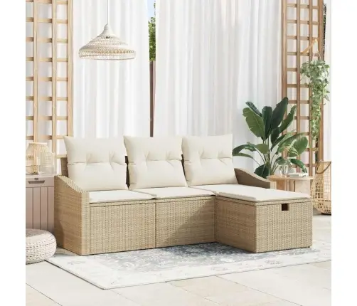 Sofos Komplektas Su Pagalve 4 Pcs Poliratanas