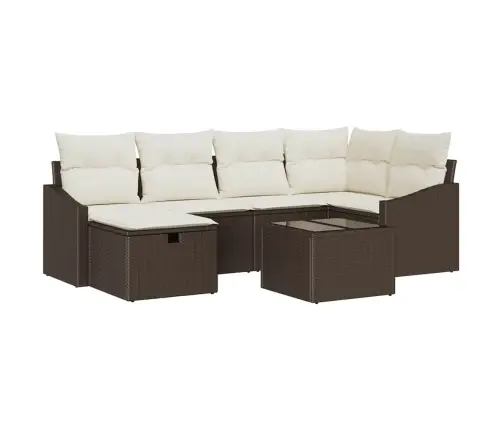 Aia Diivanikomplekt 7 Pcs Pruun 55 X 62 X 69 Cm Polürooster