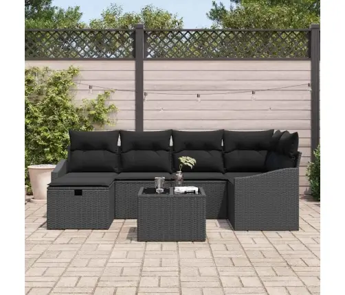 Sofos Komplektas Su Pagalve 7 Pcs Poliratanas