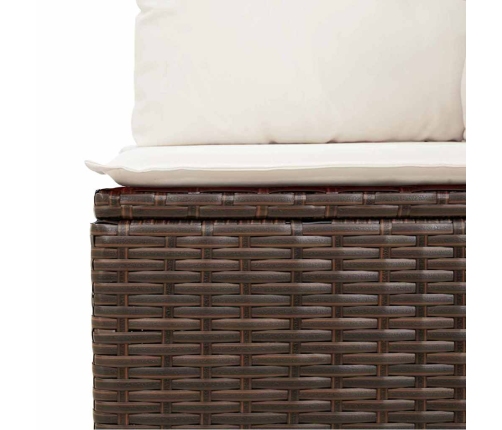 Sodo Sofų Rinkinys 7 Pcs Ruda 55 X 62 X 69 Cm Poli Ratanas