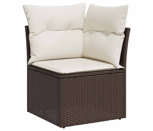 Sodo Sofų Rinkinys 7 Pcs Ruda 55 X 62 X 69 Cm Poli Ratanas