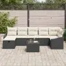 Sodo Sofų Rinkinys 8 Pcs Juoda 55 X 62 X 69 Cm Poli Ratanas Sodo Sofų Rinkinys 8 Pcs Juoda 55 X 62 X 69 Cm Poli Ratanas