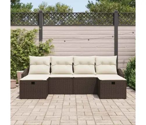 Aia Diivanikomplekt 6 Pcs Pruun 55 X 62 X 69 Cm Polürooster