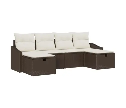 Aia Diivanikomplekt 6 Pcs Pruun 55 X 62 X 69 Cm Polürooster