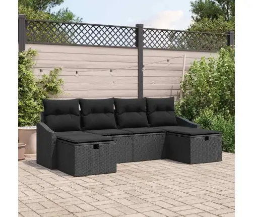 Dīvānu Komplekts Ar Spilvenu 6 Pcs Poliratāns Vidaxl