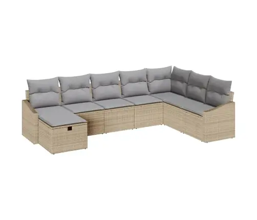 Dārza Dīvānu Komplekts Ar Spilvenu 8 Pcs Bēša 55 X 62 X 69 Cm Vidaxl