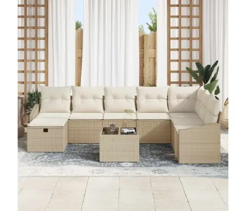 Aia Diivanikomplekt 9 Pcs Beež 55 X 62 X 69 Cm Polürooster