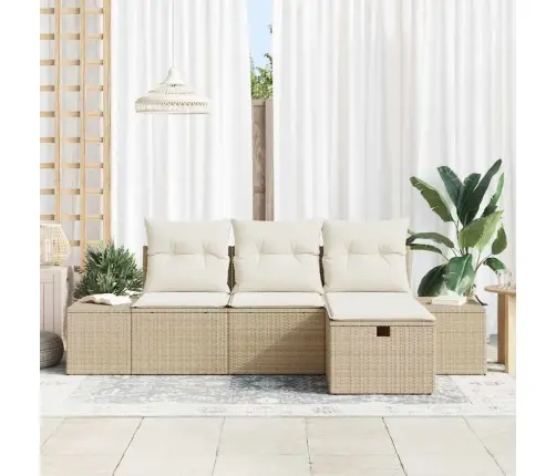 Sofos Komplektas Su Pagalve 4 Pcs Poliratanas