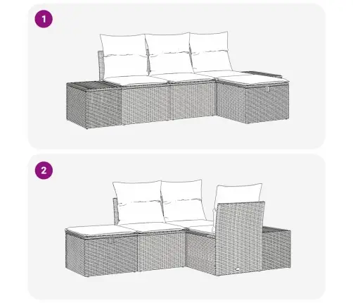 4 Gabalu Dārza Dīvānu Komplekts Ar Spilveniem Gaiši Pelēkā Poliratonā Vidaxl 4 Gabalu Dārza Dīvānu Komplekts Ar Spilveniem Gaiši Pelēkā Poliratonā Vidaxl