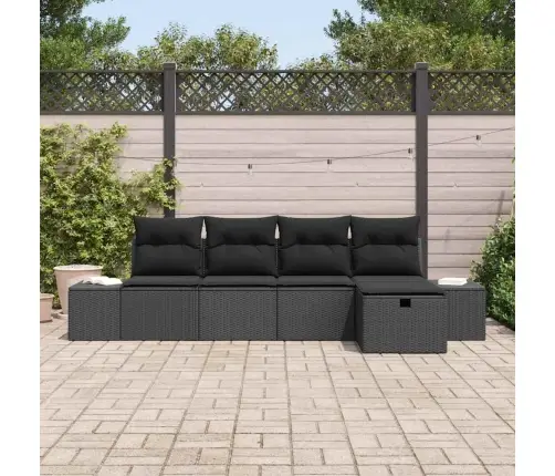 Dīvānu Komplekts Ar Spilvenu 6 Pcs Poliratāns Vidaxl