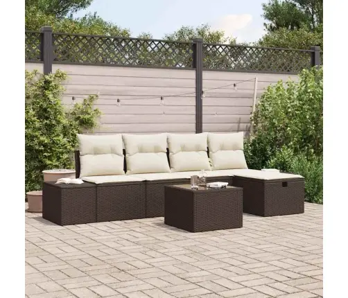 Aia Diivanikomplekt 6 Pcs Pruun 55 X 62 X 69 Cm Polürooster