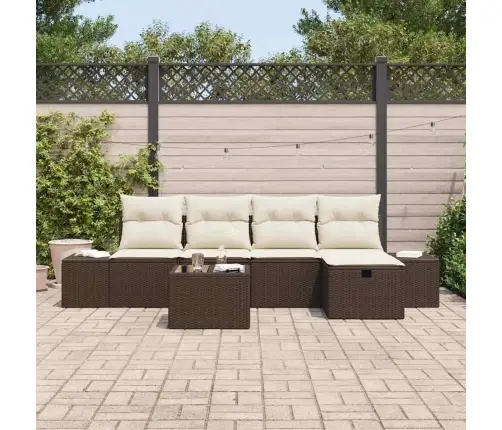 Aia Diivanikomplekt 6 Pcs Pruun 55 X 62 X 69 Cm Polürooster