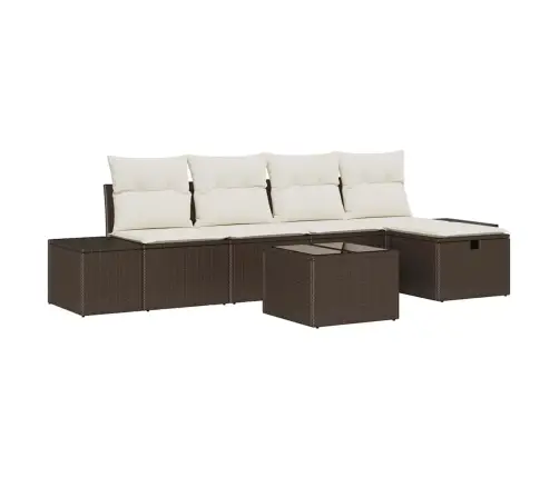 Aia Diivanikomplekt 6 Pcs Pruun 55 X 62 X 69 Cm Polürooster