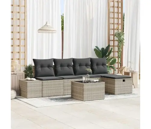 Aia Diivanikomplekt 6 Pcs Helehall 55 X 62 X 69 Cm Polürooster