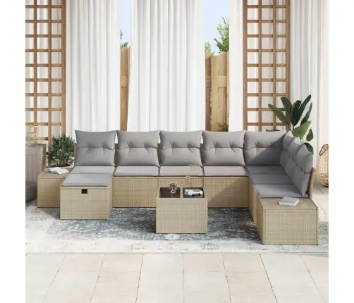 Aia Diivanikomplekt Padjaga 9 Pcs Beež Polürooster