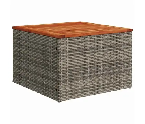 Sodo Sofų Rinkinys Su Pagalve 9 Pcs Pilka Poli Ratanas