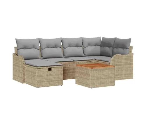 7 Vietu Dārza Dīvānu Komplekts Ar Spilveniem Bēšā Poli Rotangpalma Vidaxl 7 Vietu Dārza Dīvānu Komplekts Ar Spilveniem Bēšā Poli Rotangpalma Vidaxl