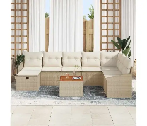 Aia Diivanikomplekt Padjaga 9 Pcs Beež Polürooster