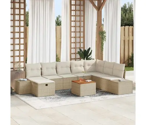 Aia Diivanikomplekt Padjaga 9 Pcs Beež Polürooster