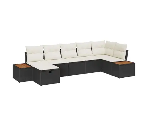 7 Daļu Dārza Dīvānu Komplekts Ar Spilveniem Melnā Polietilēna Rotangpalma Vidaxl 7 Daļu Dārza Dīvānu Komplekts Ar Spilveniem Melnā Polietilēna Rotangpalma Vidaxl