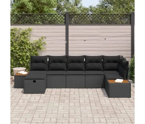 Aia Diivanikomplekt Padjaga 7 Pcs Must Polürooster