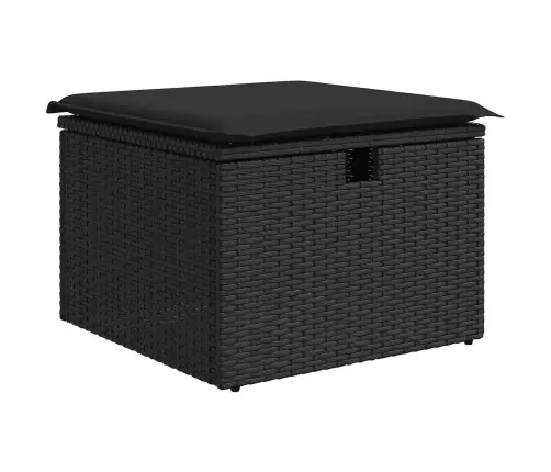 Dārza Dīvānu Komplekts Ar Spilvenu 6 Pcs Melna 55 X 62 X 69 Cm Vidaxl